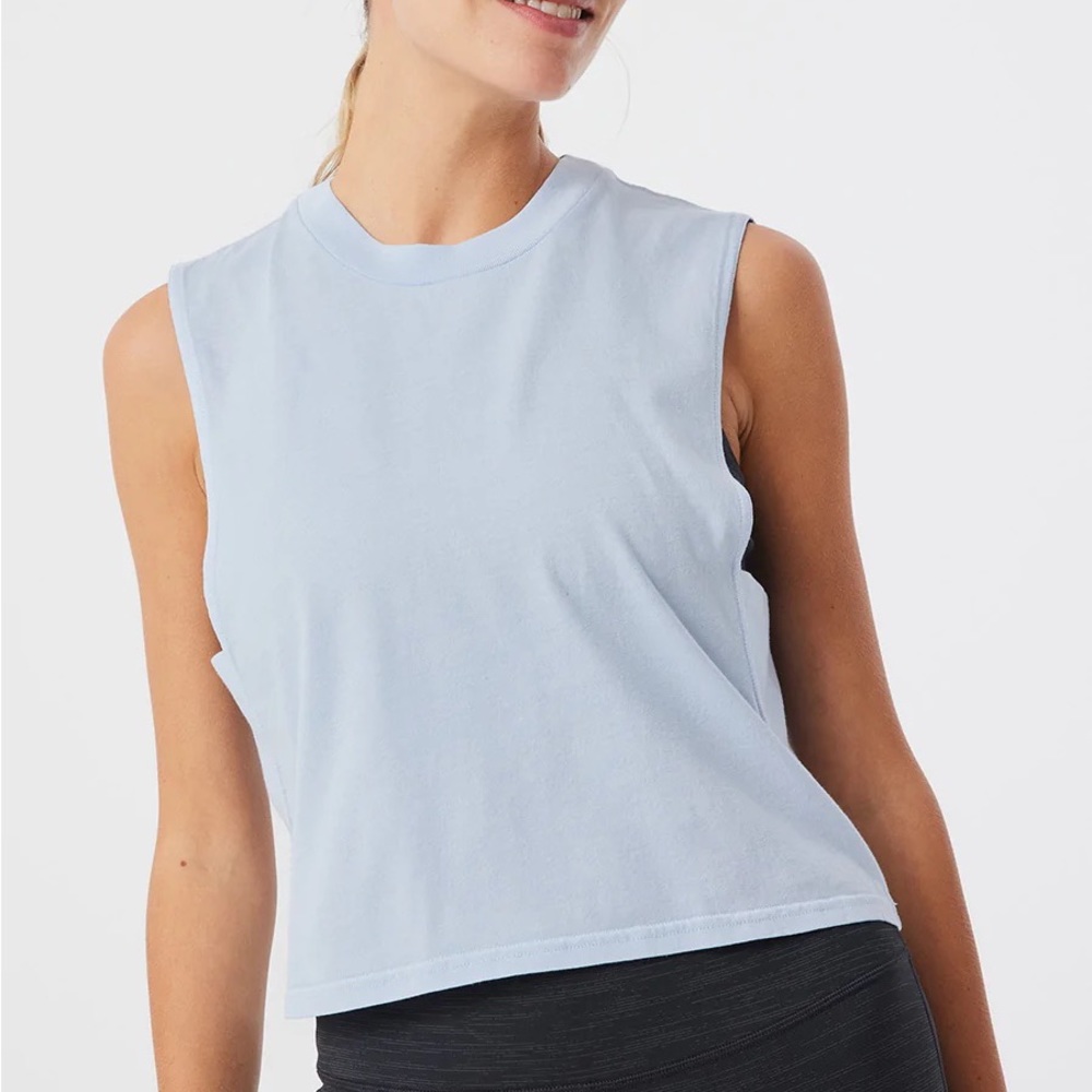 Outdoor Voices Everyday Boyfriend Tank in Bluebell, size Large